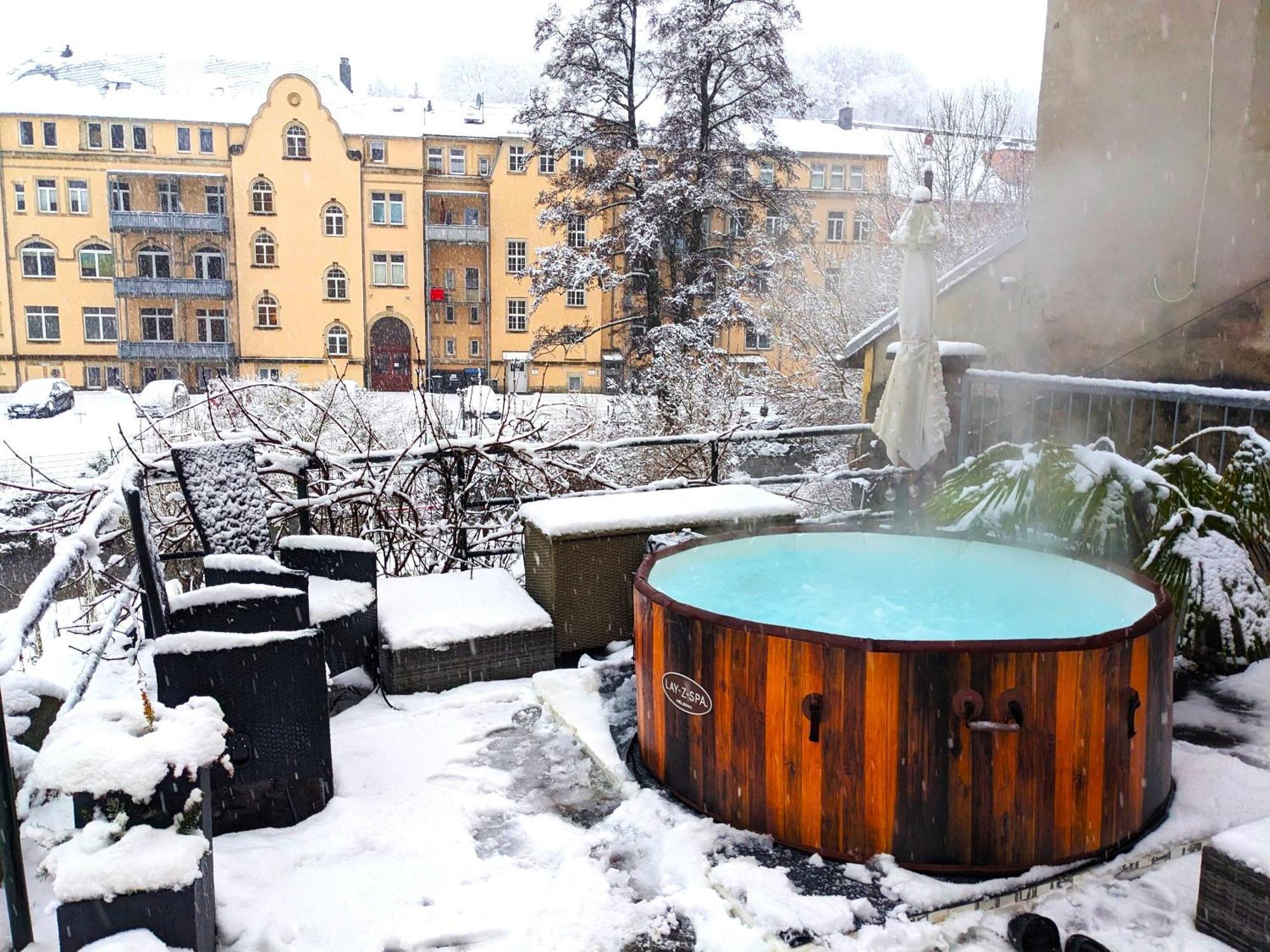 F2 - Urlaubsmagie Sauna, Whirlpool, Pool & Garten Sebnitz Luaran gambar
